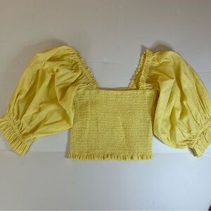 Billabong Lemon Puff Sleeve Blouse